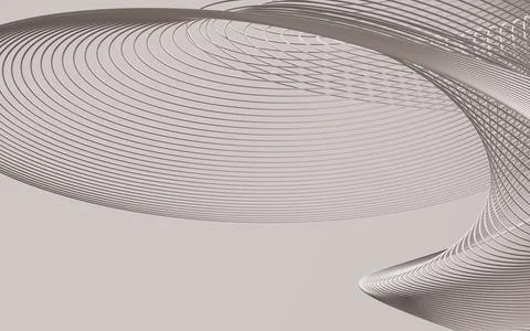 Abstract curved lines background, 3d rendering. Stock Illustration