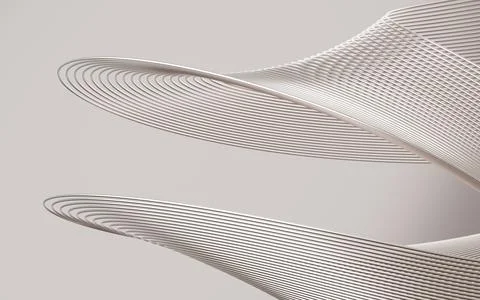 Abstract curved lines background, 3d rendering. Stock Illustration