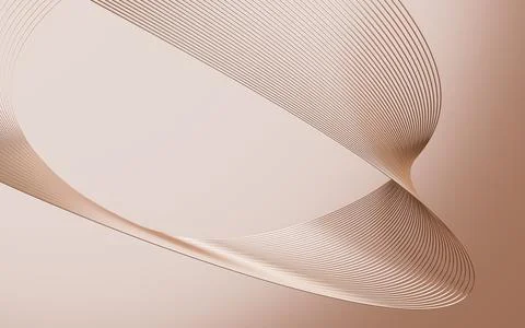 Abstract curved lines background, 3d rendering. Stock Illustration