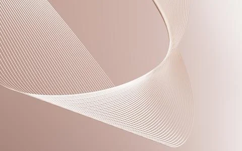 Abstract curved lines background, 3d rendering. Illustrazione stock