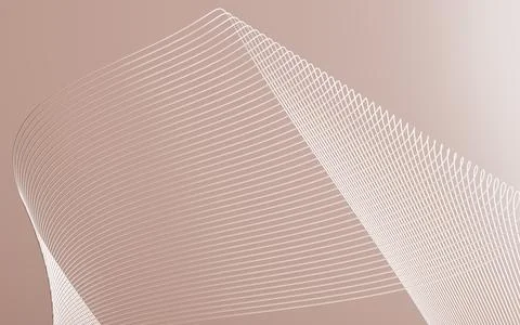 Abstract curved lines background, 3d rendering. Stock Illustration