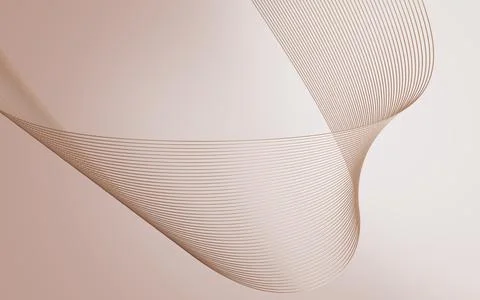 Abstract curved lines background, 3d rendering. Stock Illustration
