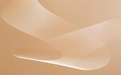 Abstract curved lines background, 3d rendering. 스톡 일러스트