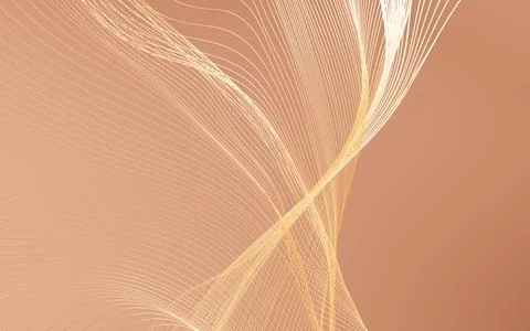 Abstract curved lines background, 3d rendering. Stock Illustration