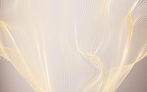 Abstract curved lines background, 3d rendering. Stock Illustration