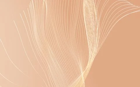 Abstract curved lines background, 3d rendering. 스톡 일러스트