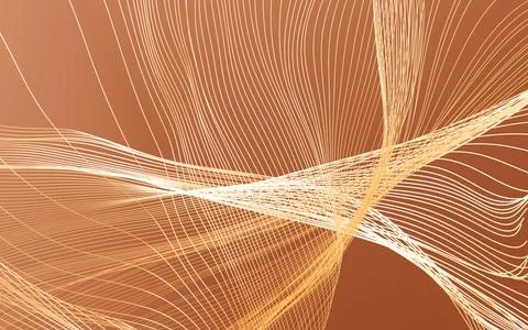 Abstract curved lines background, 3d rendering. Stock Illustration