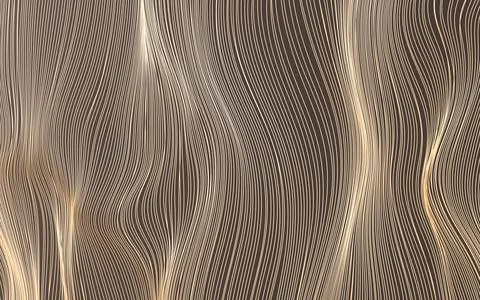 Abstract curved lines background, 3d rendering. Illustrazione stock