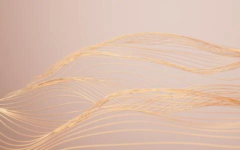 Abstract curved lines background, 3d rendering. Stock Illustration