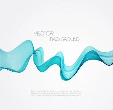 Abstract curved lines background. Template brochure design Stock Illustration