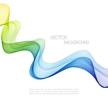 Abstract curved lines background. Template brochure design Stock Illustration