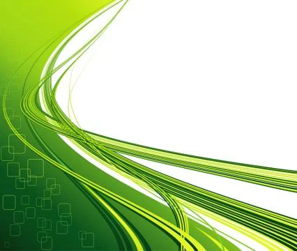 Abstract curved lines background. Template brochure design Illustrazione stock