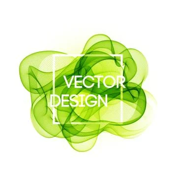 Abstract curved lines background. Template brochure design Stock Illustration