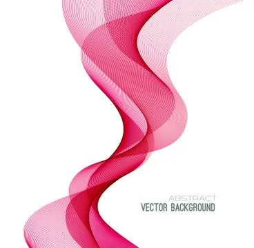 Abstract curved lines background. Template brochure design Stock Illustration