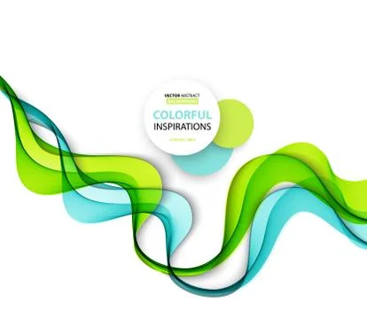 Abstract curved lines background. Template brochure design Stock Illustration
