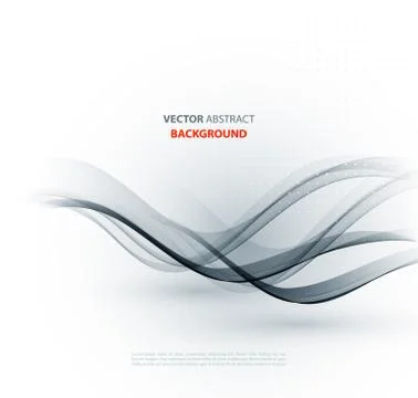 Abstract curved lines background. Template brochure design Stock Illustration