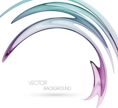 Abstract curved lines background. Template brochure design Stock Illustration