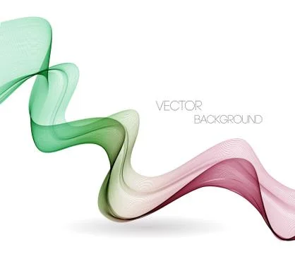 Abstract curved lines background. Template brochure design Stock Illustration