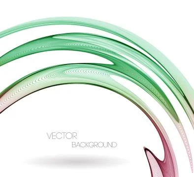 Abstract curved lines background. Template brochure design Stock Illustration