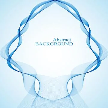 Abstract curved lines on black background. Vector illustration Stock Illustration