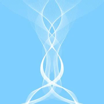 Abstract curved lines on blue background. Vector illustration 스톡 일러스트