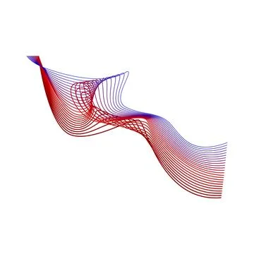 Abstract curved lines creating gradient graphic design art Stock Illustration
