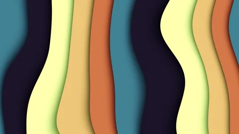 Abstract curved lines multi color pallete pattern loop background Stock Footage 337426766