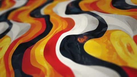 Abstract Curved Lines Paint Brush Animation Stock Footage 336324350