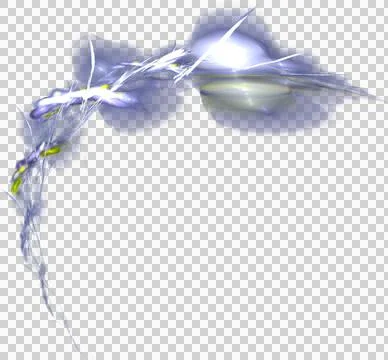 Abstract curved pattern in the form of a twig or smoke, isolated element, decor Illustrazione stock