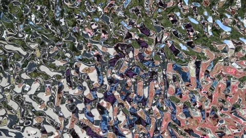 Abstract curved rippled mirror surface Stock Footage 283272329