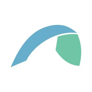 Abstract Curved Shape Vector Icon Stock Illustration