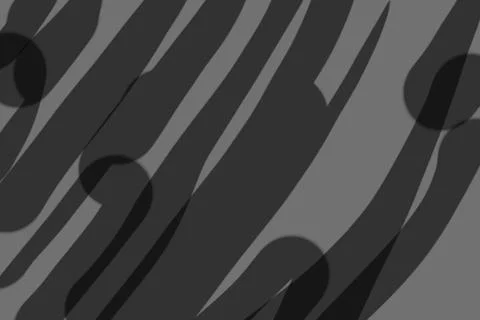 Abstract Curved Shapes with Shadows on Gray Background Stock Illustration