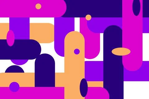 Abstract Curved Square Seamless Wallpaper with Modern Geometric Colorful Pa.. 스톡 일러스트