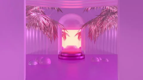 Abstract Curved Tunnel Background Stock-Footage 296334653