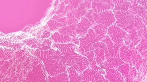 Abstract curved wave sheet motion background loop pink and white Stock Footage 62392669