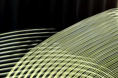 Abstract curved white light lines. Stock Illustration