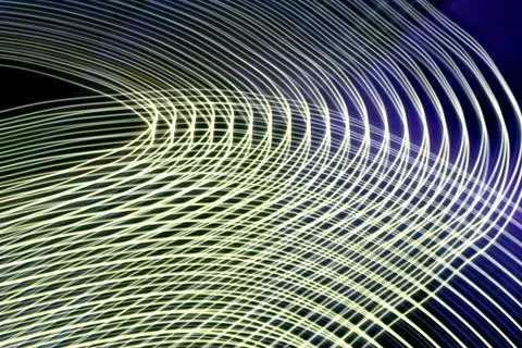 Abstract curved white light lines. Stock Illustration