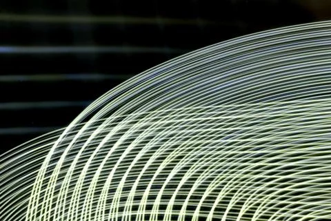 Abstract curved white light lines. Stock Illustration