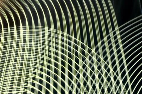 Abstract curved white light lines. Stock Photos