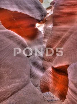Abstract curves of antelope canyon Stock Photos
