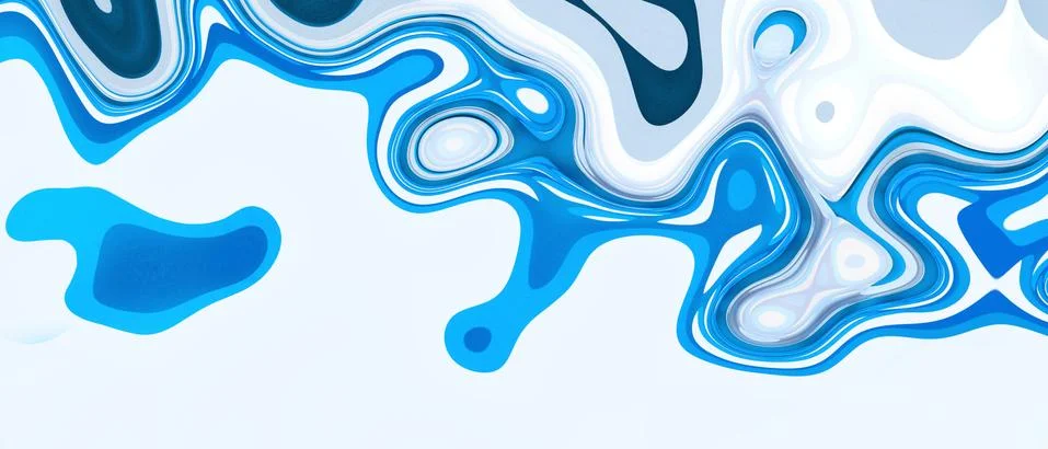 Abstract Curves Creative Background and Watercolor blue Motion concept Stock Illustration