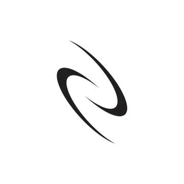 Abstract curves motion circle logo vector Stock Illustration