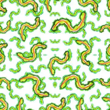 Abstract Curves Shapes Seamless Pattern Illustrazione stock
