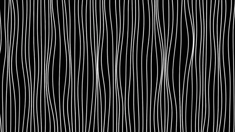 Abstract curving white strings flowing on a black background, seamless loop Stock Footage 168321933