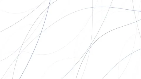 Abstract curvy blue lines loop motion on white background Stock Footage 340589265