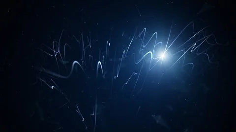 Abstract curvy lines cyberspace with flickering light loop background Stock Footage 337451013