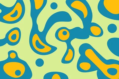 Abstract Curvy Organic Shape Seamless Modern Wallpaper Background Stock Illustration
