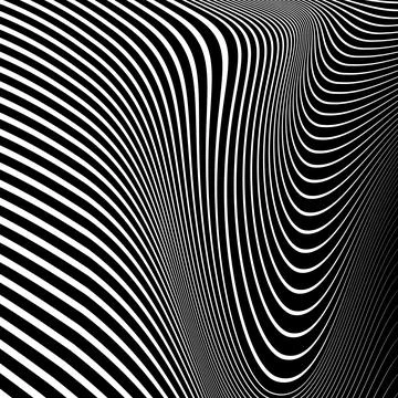 Abstract curvy zebra pattern with white lines Stock Illustration
