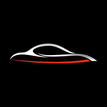 Abstract Custom Car Shape Lines Symbol Stock Illustration