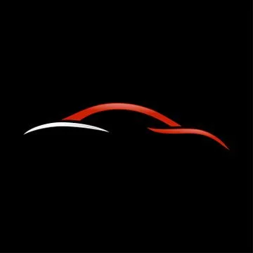 Abstract Custom Car Swoosh Shape Symbol Stock Illustration